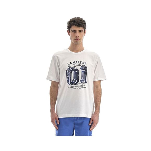 La Martina White Cotton T-Shirt main image 1
